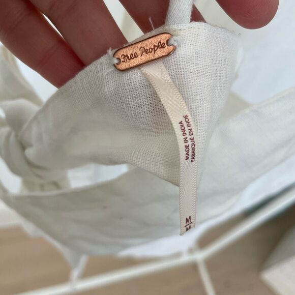 FREE PEOPLE White Cotton Linen Beach Outfit - Picture 4 of 7